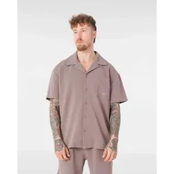 Sixth June Hemd mit Strukturstickerei Taupe M