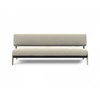 Innovation Living TM 3-Sitzer »Nolis Schlafsofa, Schlaffunktion, Couch, Bettsofa, Gästebett«, große einheitliche Siztfläche, Eiche massivholz, beige beige