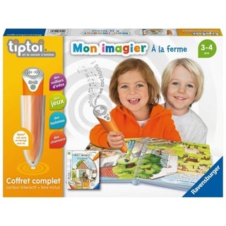 Ravensburger 4005556000357 Coffret complet Lecteur interactif + Livre à la Ferme Animals tiptoi Komplett-Set mit interaktivem Lesegerät + Buch Mein Imagier auf dem Bauernhof