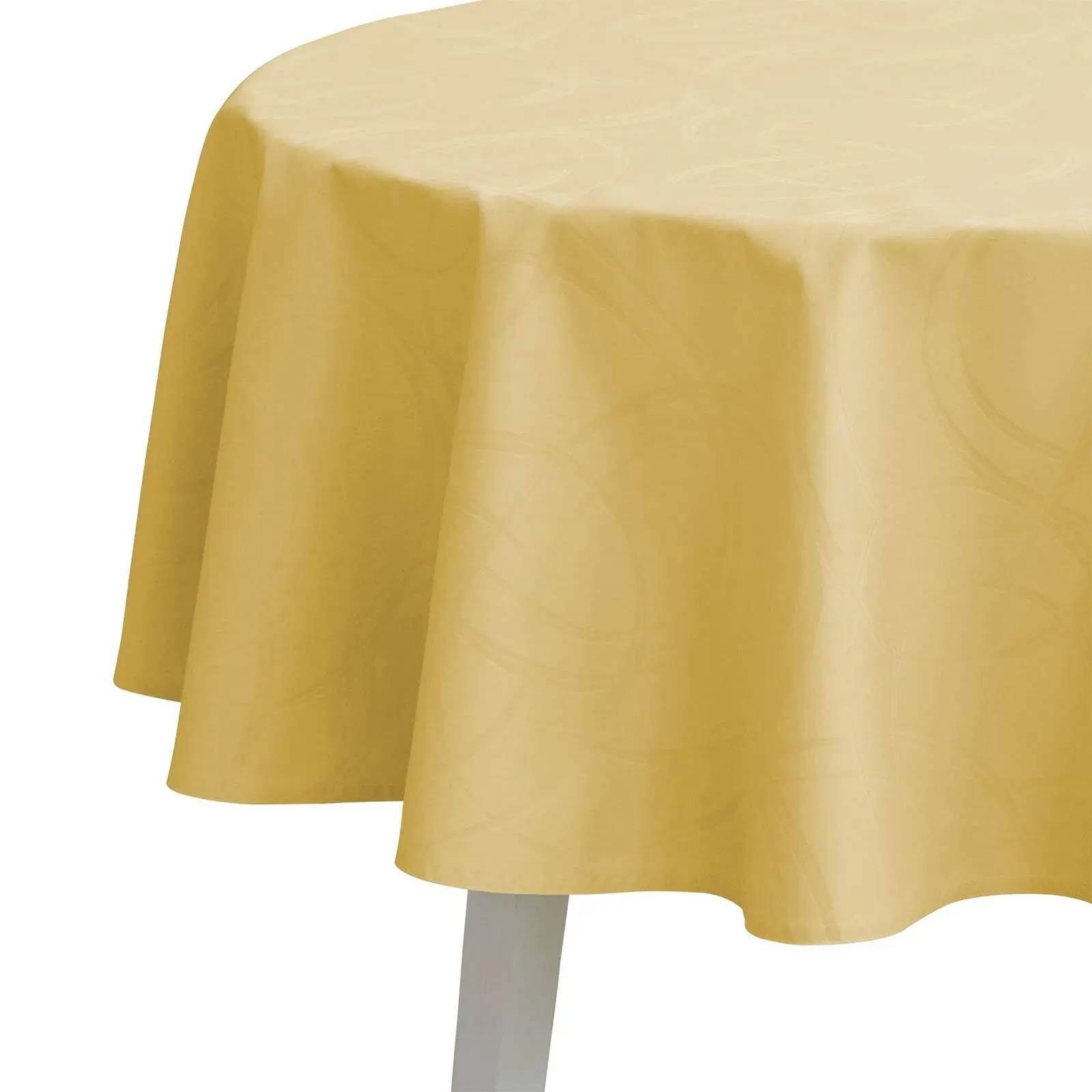 Pichler Tischwäsche Loop Tischdecke 160 cm rund | senfgelb - gelb