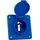 BALS Einbausteckdose 230V IP44 Blau 3 St.