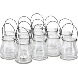 Relaxdays Windlicht 12er Set Glas Transparent