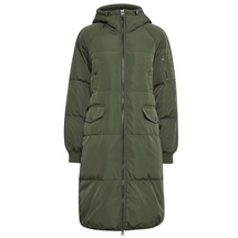 ICHI IHBUNALA DOWN JA Damen Steppmantel Wintermantel Winterjacke Daunenmantel mit Reißverschluss und Kapuze, Größe:2XL, Farbe:Thyme (190309) - XXL