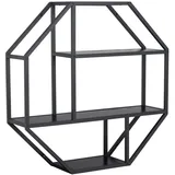 Actona Wandregal 77 x 77 x 20 cm Schwarz