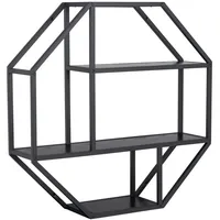 AC Design Wandregal 77 x 77 x 20 cm Schwarz