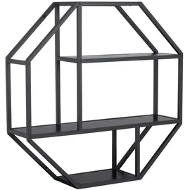 AC Design Wandregal 77 x 77 x 20 cm Schwarz