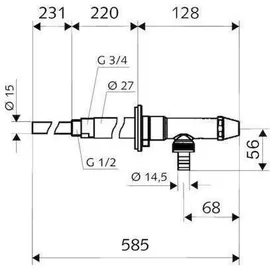 Schell Polar II frostsichere Außenwandarmatur DN 15 mattchrom