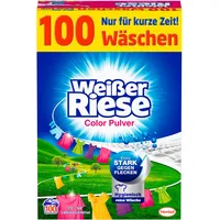 Weißer Riese Color Pulver, Colorwaschmittel, 100 Waschladungen, extra stark gegen Flecken und für hygienisch reine Wäsche