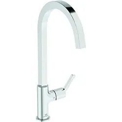 Ideal Standard Gusto Küchenarmatur BD412AA chrom, mit hohem eckigen Rohrauslauf, Niederdruck