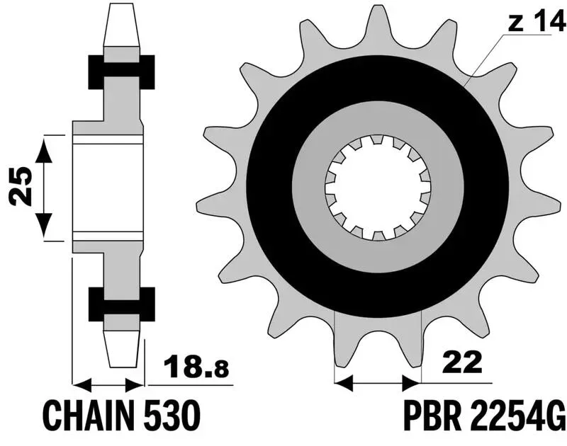 PBR Stahlgeräuschfreies Vorderradgetriebe – 530