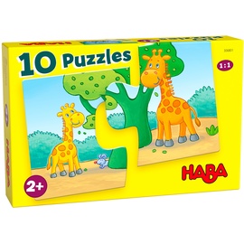 Haba - Puzzle Wilde Tiere" 10x2-teilig