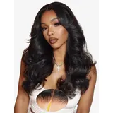 RXY Layered Cut Face-Framing Human Hair Wig 7x6 HD Lace Glueless Wig Human Hair Loose Body 200% Dichte Perücke Echthaar Vorgezupft, Vorgeschnitten Wear and Go Wig for Women 18 Zoll(46cm)