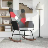 Maison Exclusive - Schaukelsessel Mit Hocker Patchwork Stoff