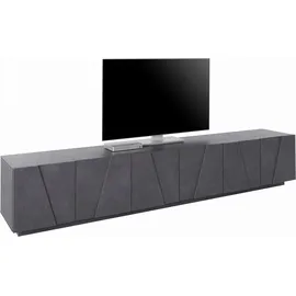 INOSIGN Lowboard INOSIGN "PING, TV-Board, TV-Band, TV-Kommode", grau (zement), B:243cm H:46cm T:44cm, Sideboards, Lowboard, mit 6 Türen, Breite 243,8 cm