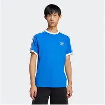 adidas Originals T-Shirt 3-STRIPES TEE schmale Passform, Kurzarm, mit kontrastierendem Saum, aus Baumwolle blau XL (56/58)