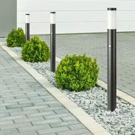 V-Tac Außen Steh Lampe Edelstahl mit Bewegungsmelder IP44 anthrazit