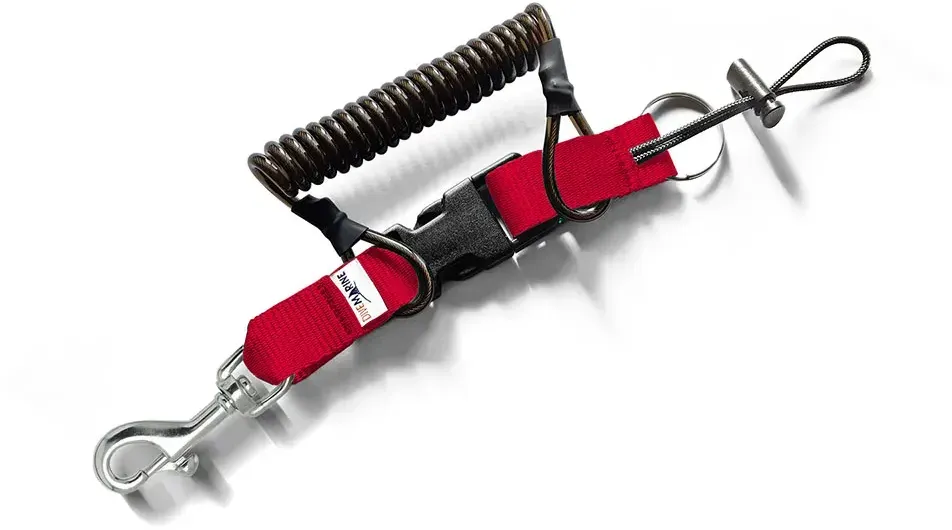 Divemarine Stainless Steel Wire Webbing With 76 Mm Swivel Bolt Hook Verlängerung - Red - One Size