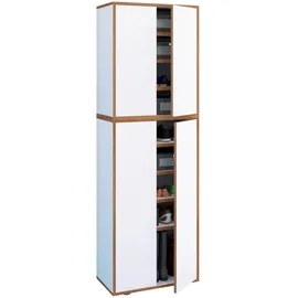 VCM Salia 60 x 183 x 33 cm 9 Fächer 4 Drehtüren / weiß