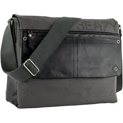 DANIEL RAY NEVEDA Laptop-Tasche Umhänge-Tasche Baumwoll-Tasche 17 Zoll (39 x 29 x 10 cm) 42.6038 Grau/Schwarz