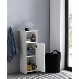 FineBuy Badschrank 30 x 95,5 x 30 cm Weiß