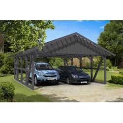 Skan Holz Schwarzwald - Satteldach Doppelcarport 684 cm Holzcarport