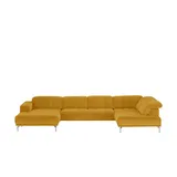 Lounge Collection Wohnlandschaft Mikrofaser 3-Sitzer Gelb