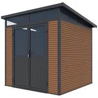 Weide Gartenhaus | Aluminium Gerätehaus mit Doppeltür | 218x218x226