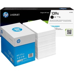 2500 Blatt HP Office Papier + HP 139X Original-Toner W1390X