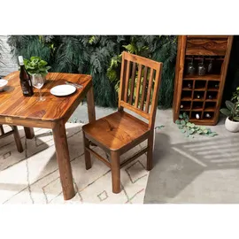MASSIVMOEBEL24.DE Stuhl Sheesham 45x45x100 gewachst braun