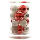 Kaemingk Weihnachtsbaumkugeln Glas Ø 6 cm 20 Stück mix emaille/matt