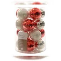 Kaemingk Weihnachtsbaumkugeln Glas Ø 6 cm 20 Stück mix emaille/matt