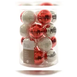 Kaemingk Weihnachtsbaumkugeln Glas Ø 6 cm 20 Stück mix emaille/matt