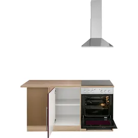 kochstation Winkelküche KS-Samos L-Form 290 cm lila
