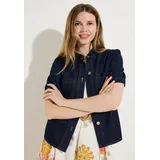 More & More Kurzarm-Jeansbluse Blau 40