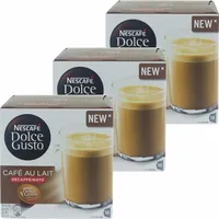 Nescafé DOLCE GUSTO Cafe au Lait Decaffeinato Entkoffeinierter Kaffee 48 KAPSELN