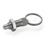 Ganter Normelemente GN 717-4-M8X1-AK-NI Edelstahl-Rastbolzen, silber, 2 Stück