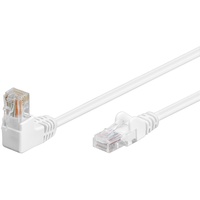 goobay CAT 5e Patchkabel 1x 90° gewinkelt, U/UTP weiß