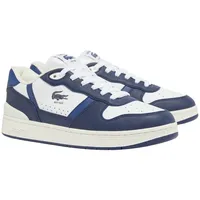 Lacoste Herren Sneaker - T-CLIP SET, Turnschuhe, Retro, Logo, Echtleder Weiß/Marine EUR 45