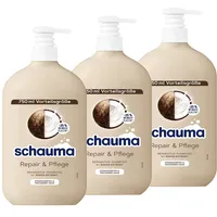 Schauma Schwarzkopf Shampoo Repair & Pflege (3x 750 ml), Haarshampoo repariert das Haar und sorgt für Geschmeidigkeit, Reparatur-Shampoo für strapaziertes & trockenes Haar