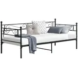 [en.casa] Kerava 90 x 200 cm Schwarz