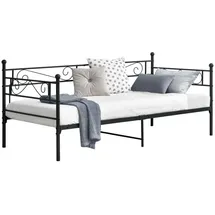 [en.casa] Kerava 90 x 200 cm Schwarz