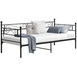 [en.casa] Kerava 90 x 200 cm Schwarz