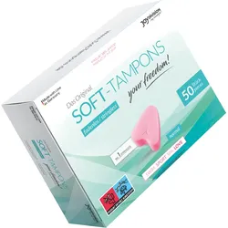 Soft Tampons - Normal, 50 Stück, bunt