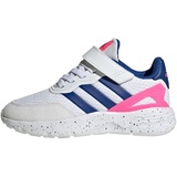 adidas Nebzed Elastic Lace Top Strap Shoes Schuhe-Hoch, FTWR White/Team royal Blue/Lucid pink, 36 2/3