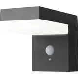 Sygonix SY-4715526 Solar-Außenwandleuchte mit Bewegungsmelder SMD LED 6 W Schwarz