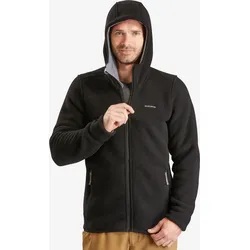 Fleecejacke Herren warm Winterwandern - SH500 rauchschwarz L