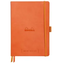 Rhodia Goalbook A5, 120 Bl elfenbein 90g, kariert, Tangerine