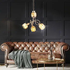 GLOBO Hängeleuchte 1-flg. E14 130 cm antik goldfarben