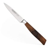 Burgvogel Solingen Juglans Line Spickmesser Walnussholz 10 cm, rostfrei, Officemesser scharf geschmiedet, dunkel, premium, klein, Braun Rot