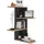 VCM Eckregal Holzwerkstoff 45x77x45 cm Schwarz